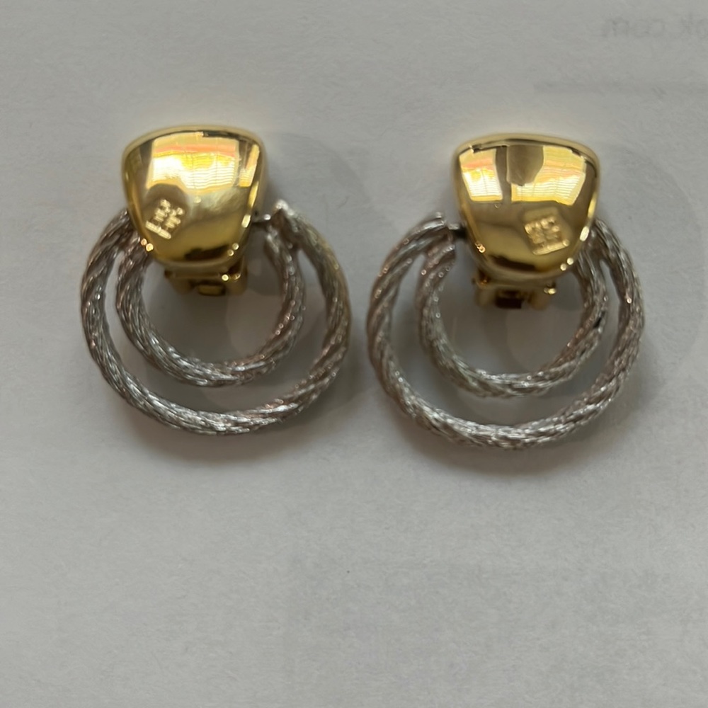 Clip on earrings, Givenchy, Gold and silver tone very good no tarnish.